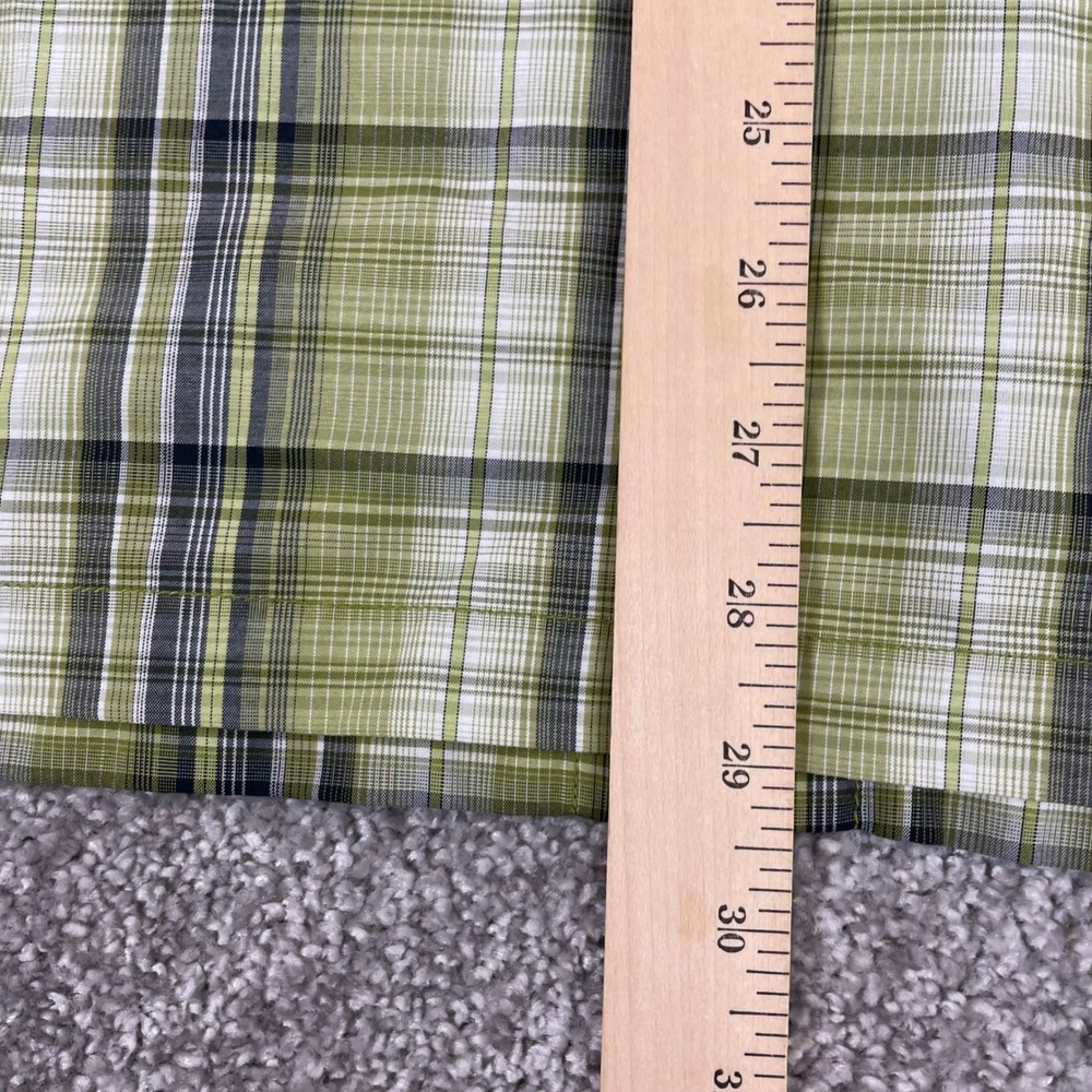 Kuhl Button Down Shirt Mens Large Eluxor Plaid Short Sleeve Green Hiking Trail - Picture 10 of 12